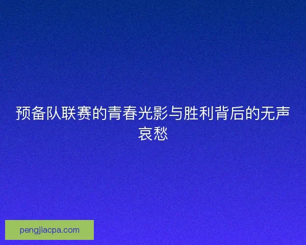 预备队联赛的青春光影与胜利背后的无声哀愁